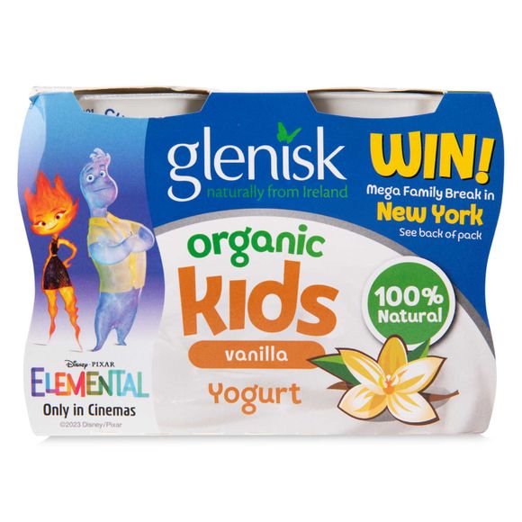 Organic Kids Vanilla Yogurt (360g) 4 X 90g Glenisk